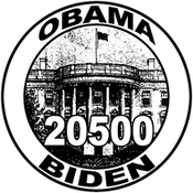 Obama Biden 20500 White House Zip Code One Inch Button