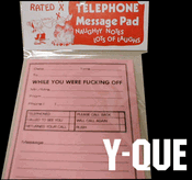 "While you were fucking off" telephone message pad