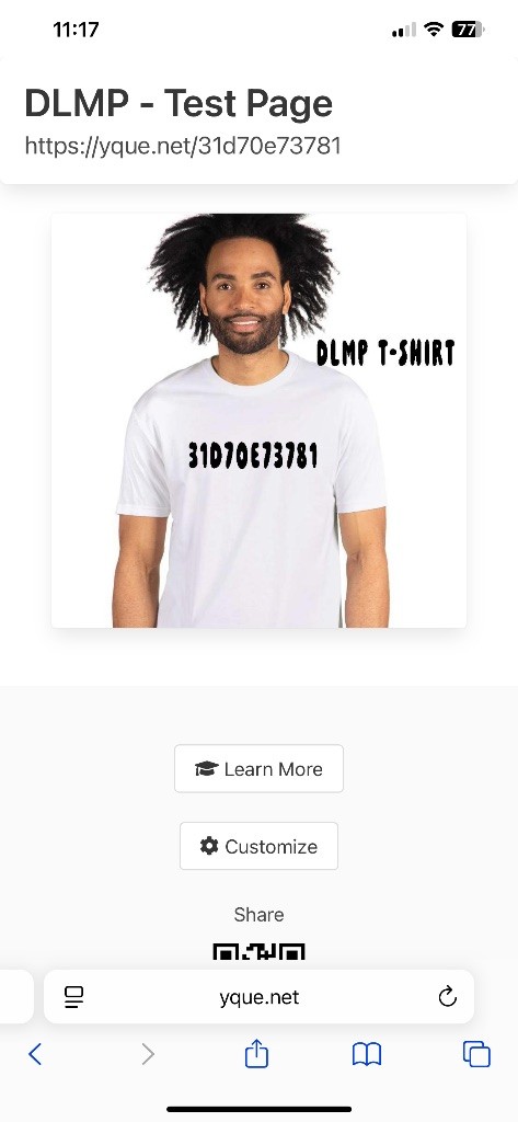DLMP T-Shirt with 31070E73781 Print